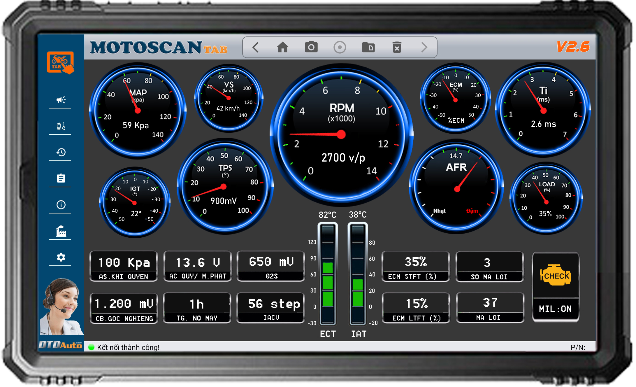 MOTOSCAN TAB - SMART DEVICE TO DIAGNOSE, REPAIR ELECTRONIC AND ELECTRICAL SYSTEMS FOR NEW GENERATION MOTORCYCLES