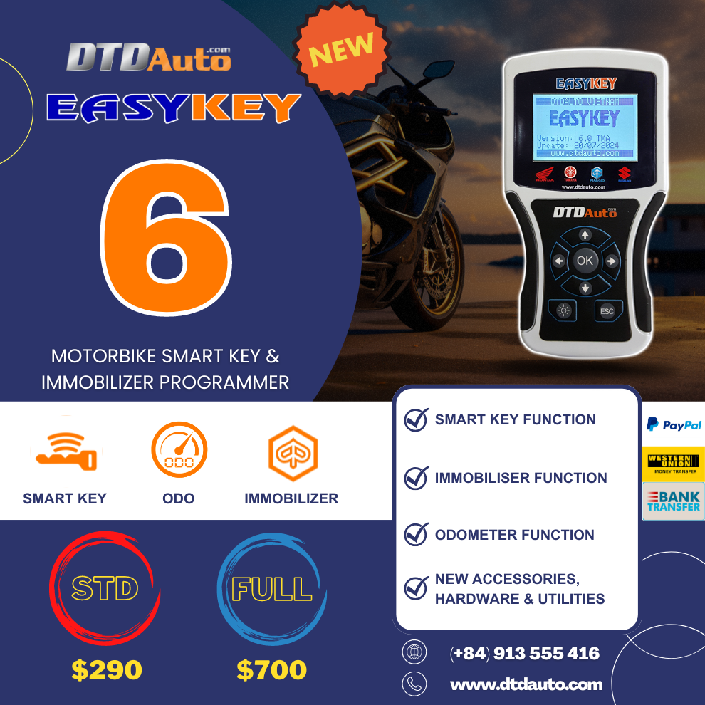 EASYKEY – MOTORBIKE SMART KEY & IMMOBILIZER PROGRAMMER