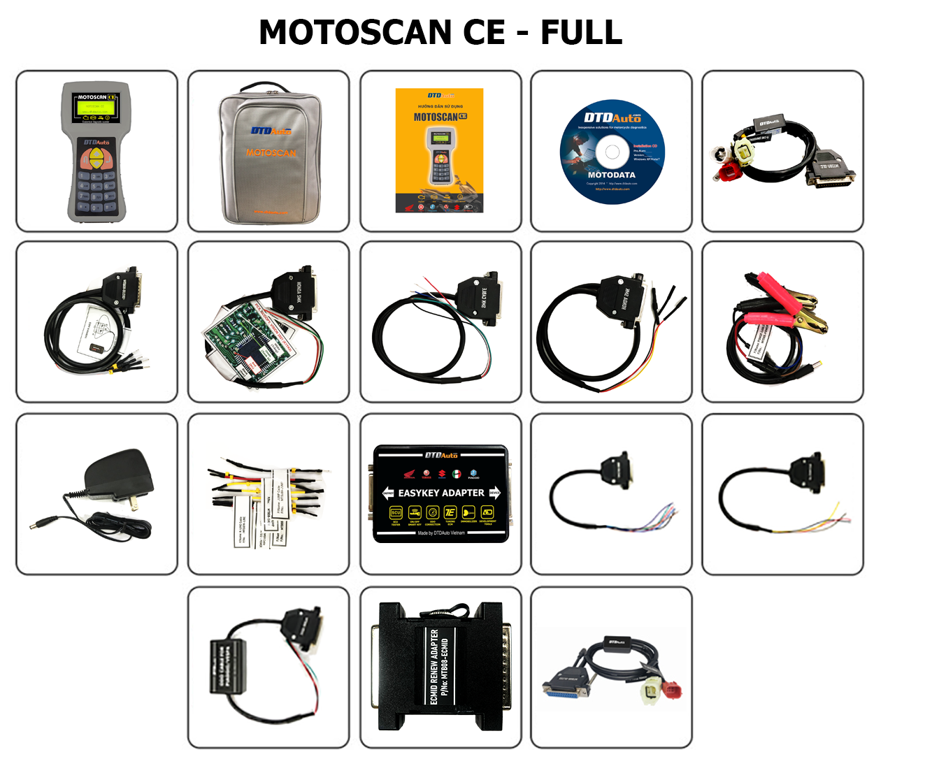 MOTOSCAN CE - THIẾT BỊ XÁC ĐỊNH LỖI MÔ TÔ, XE MÁY PHUN XĂNG ĐIỆN TỬ