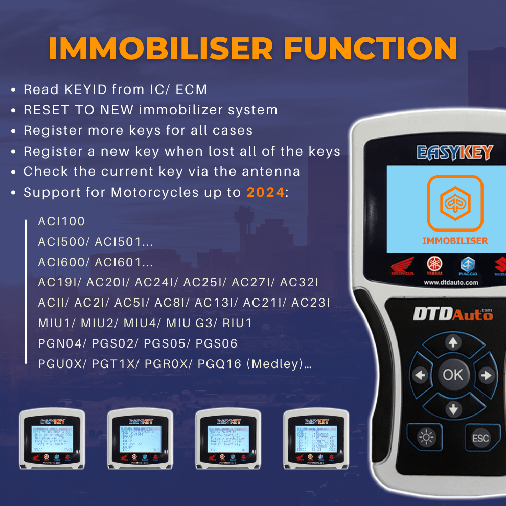 EASYKEY – MOTORBIKE SMART KEY & IMMOBILIZER PROGRAMMER