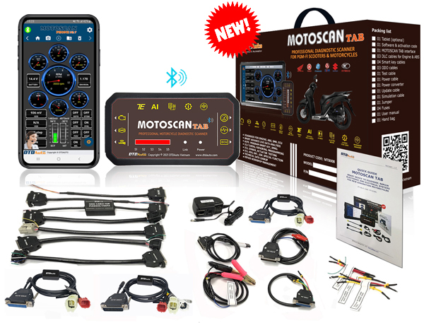 MOTOSCAN PHONE - SMART DEVICE TO DIAGNOSE, REPAIR ELECTRONIC AND ELECTRICAL SYSTEMS FOR NEW GENERATION MOTORCYCLES WITH MOBILE PHONES