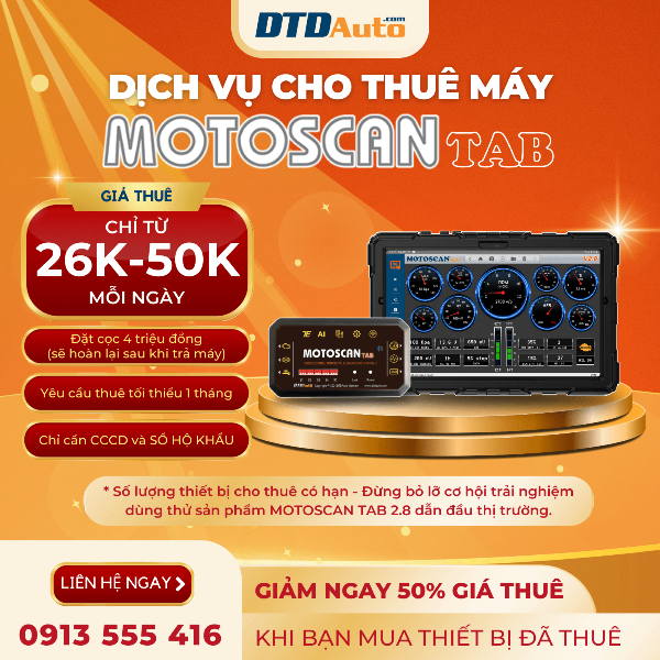 MOTOSCAN TAB - THIẾT BỊ CAO CẤP XÁC ĐỊNH LỖI, SỬA CHỮA HỆ THỐNG ĐIỆN VÀ ĐIỆN TỬ XE MÁY THẾ HỆ MỚI 