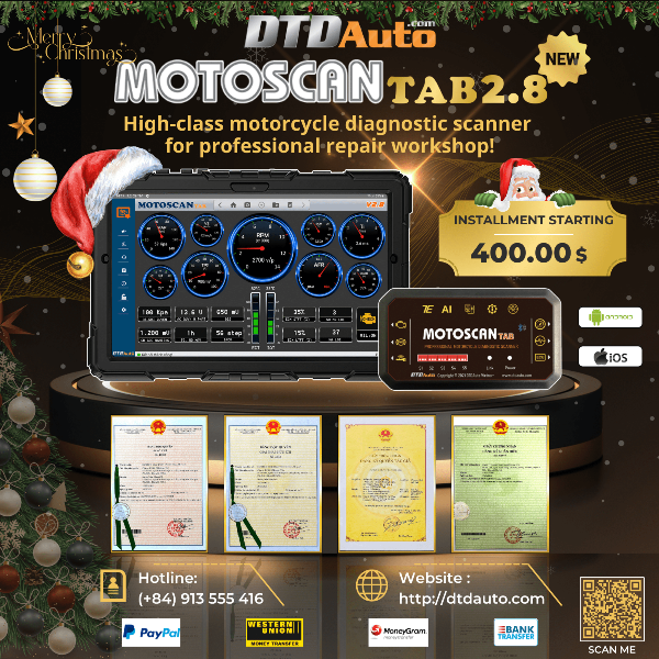 MOTOSCAN TAB - SMART DEVICE TO DIAGNOSE, REPAIR ELECTRONIC AND ELECTRICAL SYSTEMS FOR NEW GENERATION MOTORCYCLES