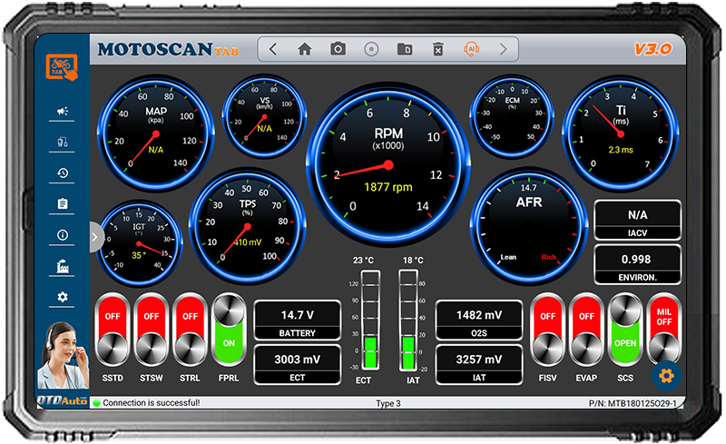 MOTOSCAN TAB - SMART DEVICE TO DIAGNOSE, REPAIR ELECTRONIC AND ELECTRICAL SYSTEMS FOR NEW GENERATION MOTORCYCLES