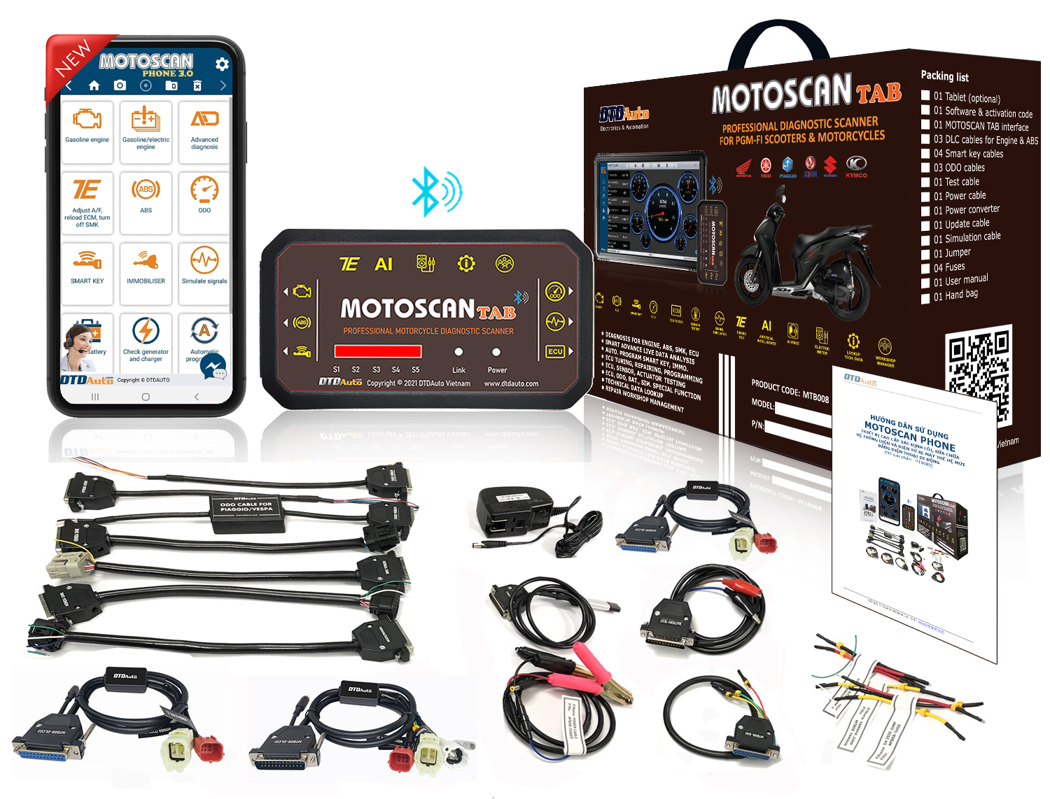 MOTOSCAN PHONE - THIẾT BỊ CAO CẤP XÁC ĐỊNH LỖI, SỬA CHỮA HỆ THỐNG ĐIỆN VÀ ĐIỆN TỬ XE MÁY THẾ HỆ MỚI BẰNG ĐIỆN THOẠI DI ĐỘNG