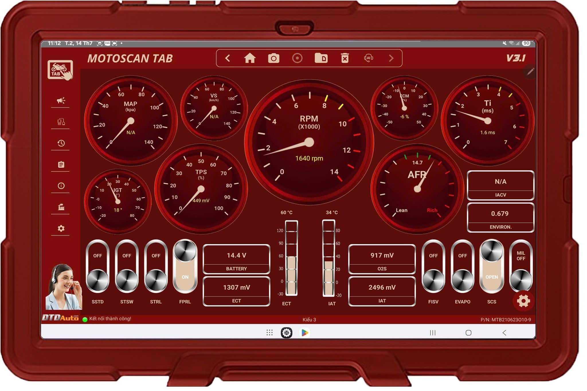 MOTOSCAN TAB - SMART DEVICE TO DIAGNOSE, REPAIR ELECTRONIC AND ELECTRICAL SYSTEMS FOR NEW GENERATION MOTORCYCLES