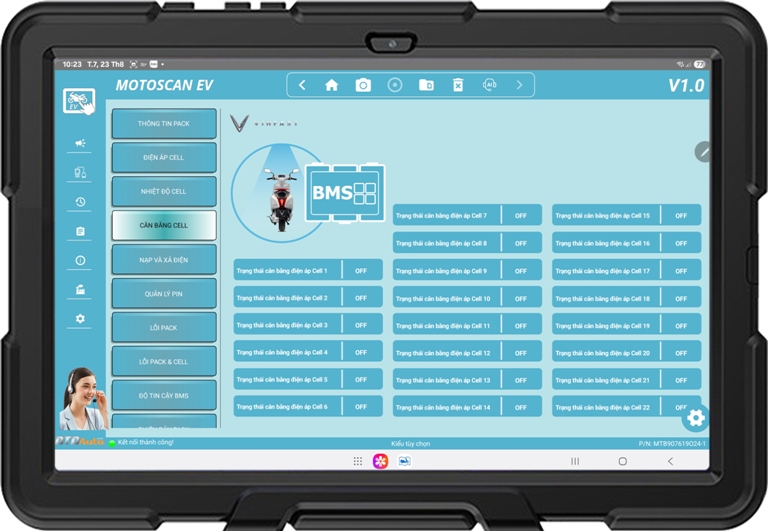 MOTOSCAN EV  - THIẾT BỊ CAO CẤP XÁC ĐỊNH LỖI,  SỬA CHỮA HỆ THỐNG XE MÁY ĐIỆN
