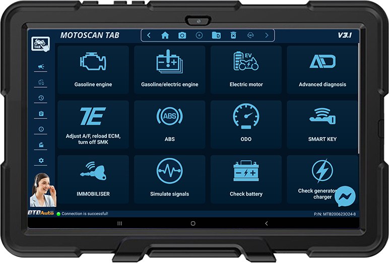 MOTOSCAN TAB - SMART DEVICE TO DIAGNOSE, REPAIR ELECTRONIC AND ELECTRICAL SYSTEMS FOR NEW GENERATION MOTORCYCLES