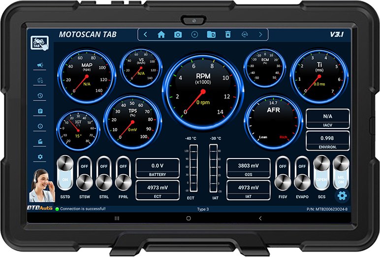 MOTOSCAN TAB - SMART DEVICE TO DIAGNOSE, REPAIR ELECTRONIC AND ELECTRICAL SYSTEMS FOR NEW GENERATION MOTORCYCLES
