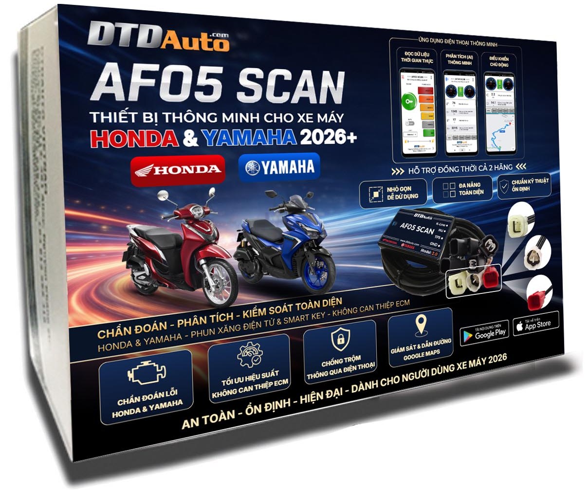 AFO5 SCAN - MÁY CHẨN ĐOÁN LỖI & PHỤ KIỆN CHO NGƯỜI SỬ DỤNG XE MÁY