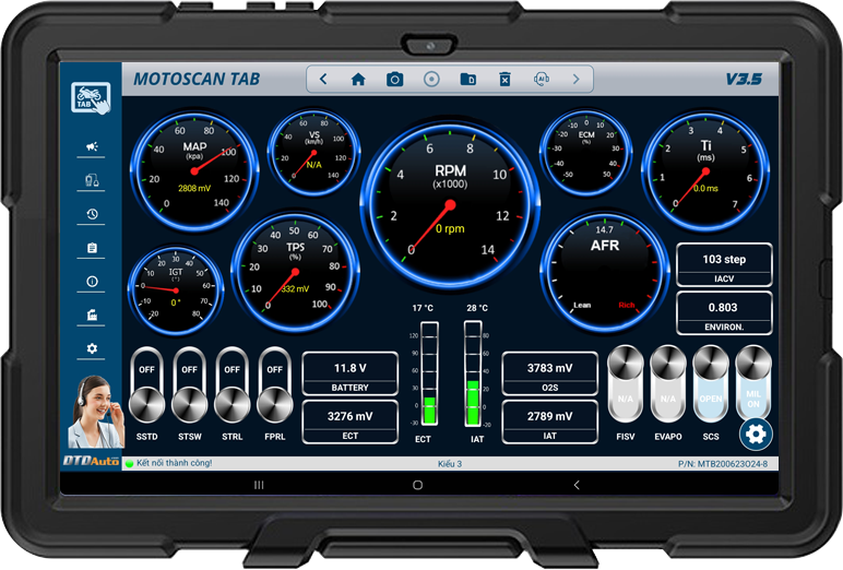 MOTOSCAN TAB - SMART DEVICE TO DIAGNOSE, REPAIR ELECTRONIC AND ELECTRICAL SYSTEMS FOR NEW GENERATION MOTORCYCLES